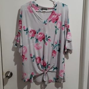 3xl floral blouse